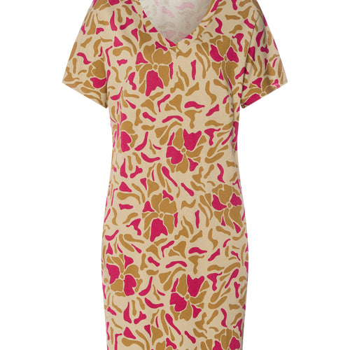 Sleep And Lounge Cotton V-Neck Nightdress 90cm | Illustrated Petals 74855-3073