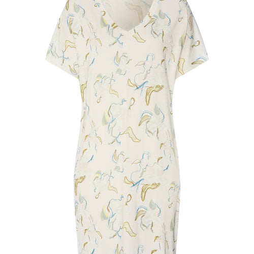 Sleep And Lounge Cotton V-Neck Nightdress 90cm | Flowing Paint 74855-3074