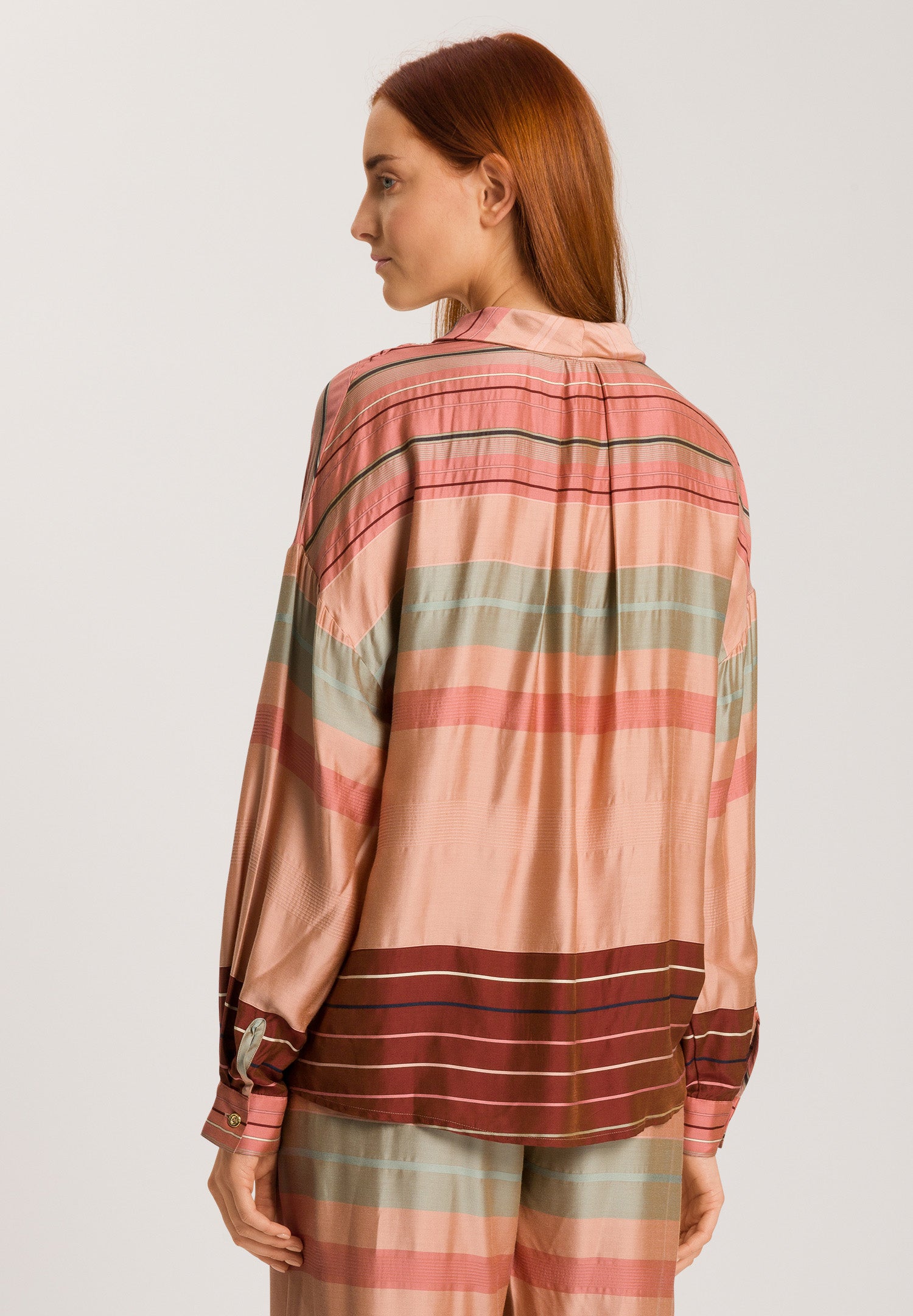 74858 Hannah Long Sleeve Shirt - 2166 Earth Tanned Stripe