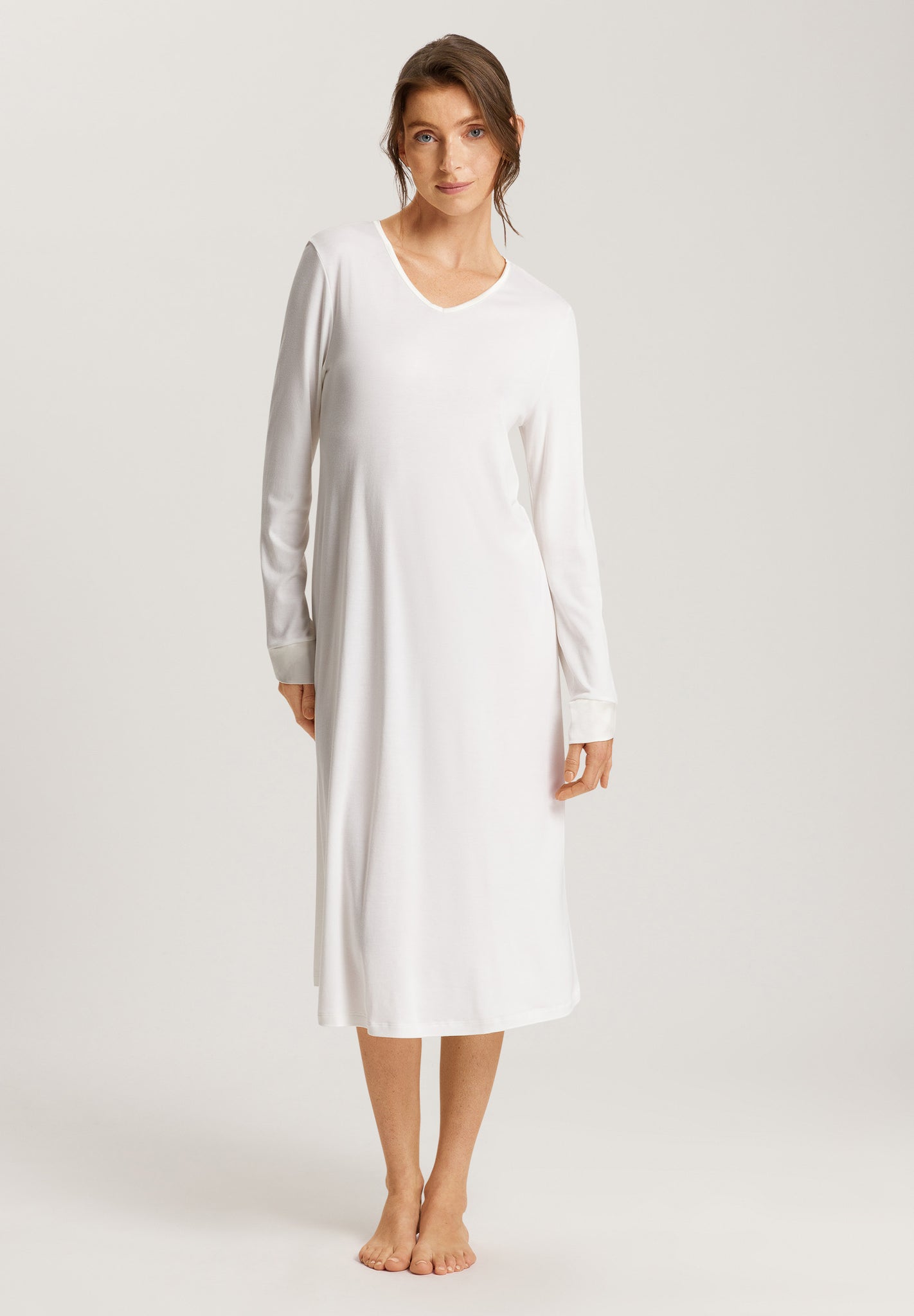 74875 Virginia Long Sleeve Nightgown 110cm - 102 Off White