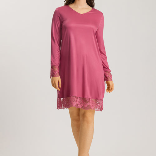 74885 Eva Long Sleeve Nightgown 95cm - 2414 Rose Wine