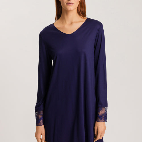 74885 Eva Long Sleeve Nightgown 95cm - 2621 Evening Blue