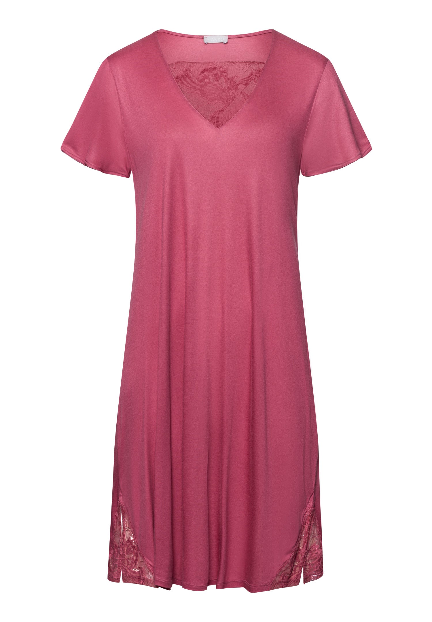 74886 Eva Short Sleeve Nightgown 95cm - 2414 Rose Wine