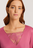 74887 Eva Long Sleeve Cropped Pajama - 2414 Rose Wine