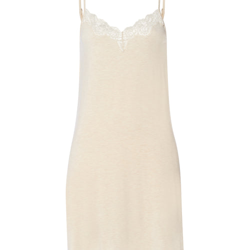 Natural Elegance Lace Trim V-Neck Chemise | Anthracite Melange 74901-3080