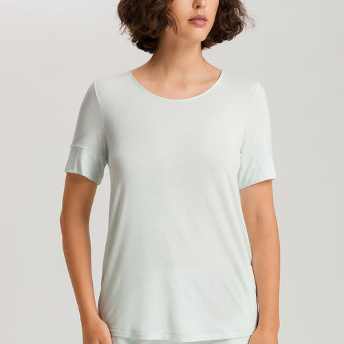 Natural Elegance Flowy Round Neck Top | Vapor Melange 74902-3011