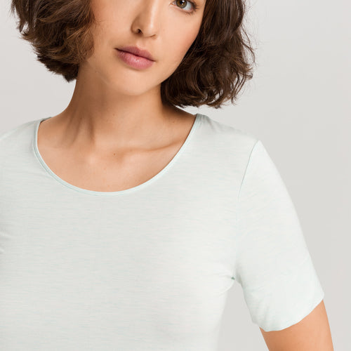 Natural Elegance Flowy Round Neck Top | Vapor Melange 74902-3011