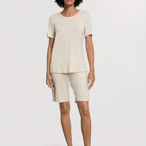 Natural Elegance Relaxed Round Neck Top | Anthracite Melange 74902-3080