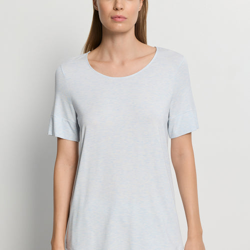 Natural Elegance Relaxed Round Neck Top | Anthra Mel 74902-3081