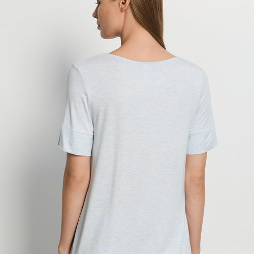 Natural Elegance Relaxed Round Neck Top | Anthra Mel 74902-3081