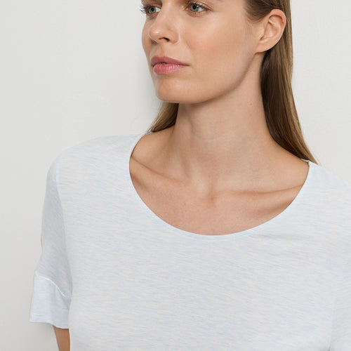 Natural Elegance Relaxed Round Neck Top | Anthra Mel 74902-3081