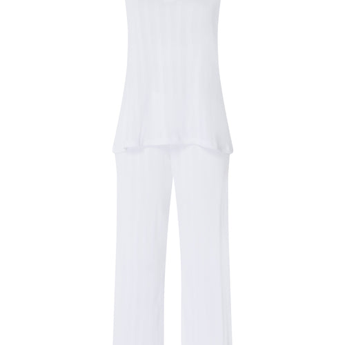 74906 Simone Tank Cropped Pajama - 101 White