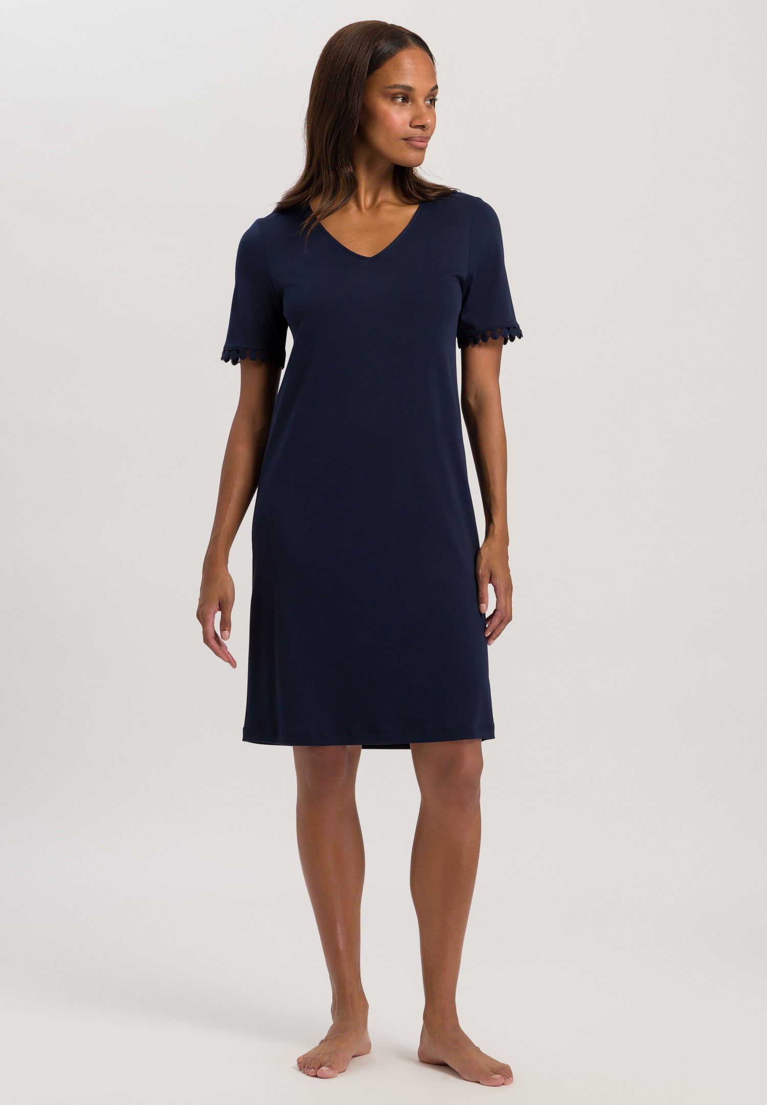 74932 S/SLV NIGHTGOWN - 1610 Deep Navy