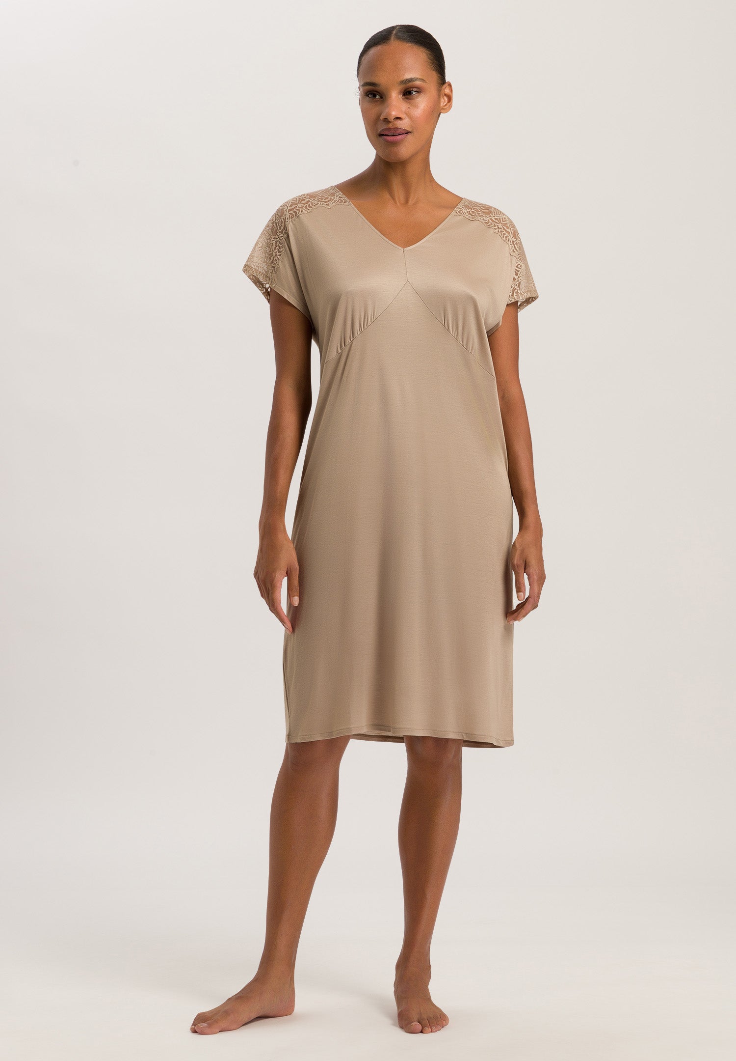 74937 S/SLV NIGHTGOWN - 2828 Deep Taupe