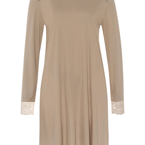 74938 L/SLV NIGHTGOWN - 2828 Deep Taupe