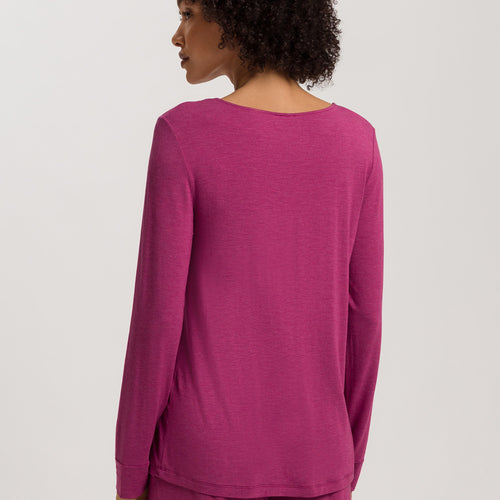 Natural Elegance Relaxed Round Neck Top | Tourmaline Melange 74948-3056