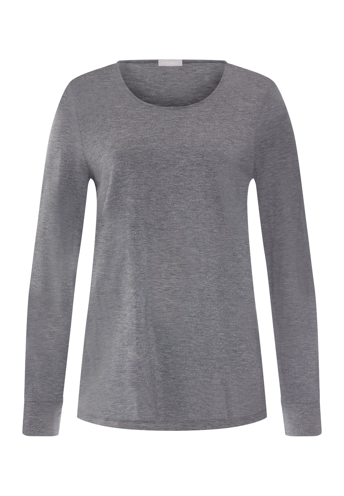 Natural Elegance Relaxed Round Neck Top | Stone Melange 74948-3169