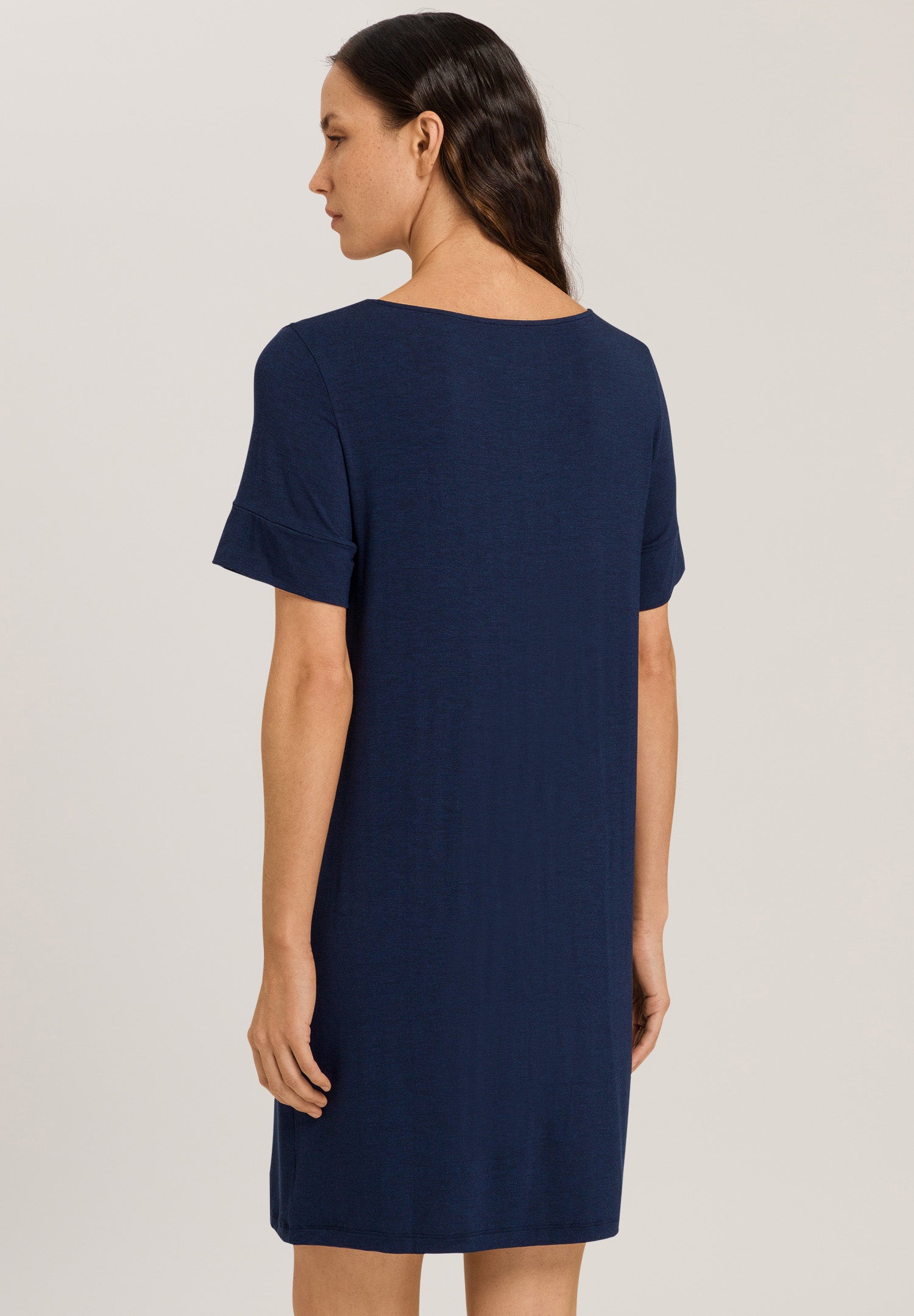 74949 Natural Elegance S/SLV NIGHTDRESS 90CM - 1610 Deep Navy