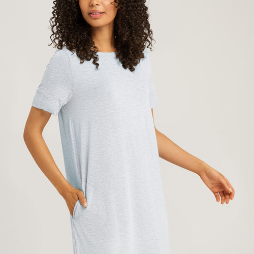 74949 Natural Elegance S/SLV NIGHTDRESS 90CM - 2503 Whispering Blue