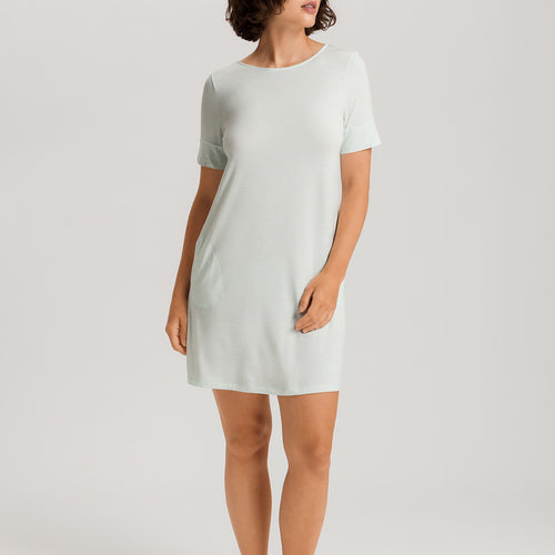 Natural Elegance Short Sleeve Nightdress 90cm | Vapor Melange 74949-3011