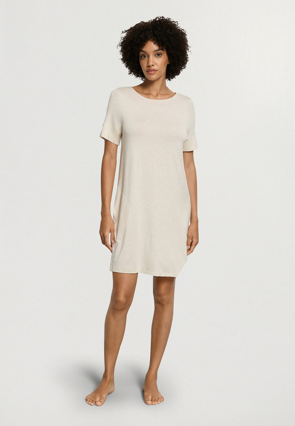 Natural Elegance Short Sleeve Nightdress 90cm | Anthra Mel. 74949-3080