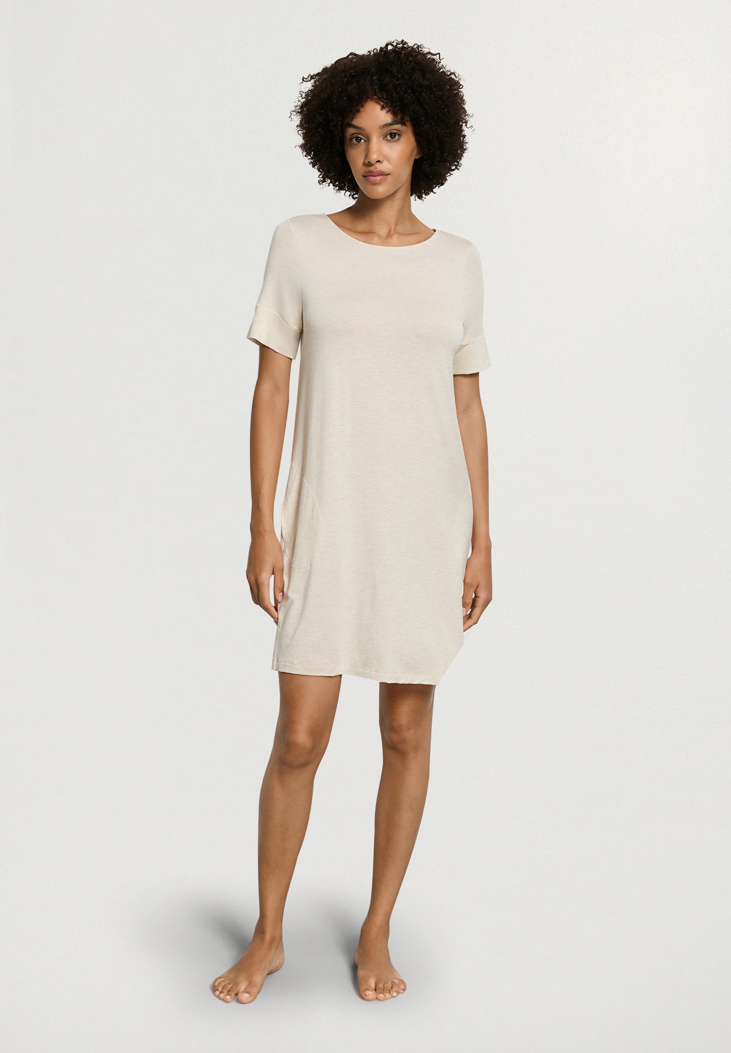 Natural Elegance Short Sleeve Nightdress 90cm | Anthra Mel. 74949-3080