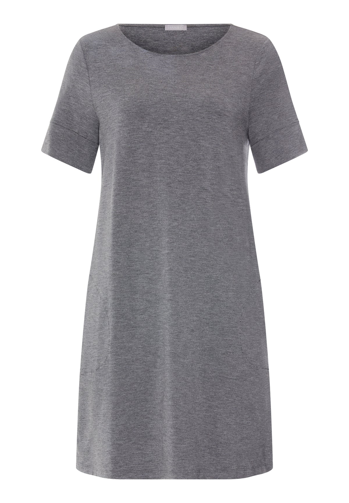 Natural Elegance Soft Round Neck Nightgown | Stone Melange 74949-3169