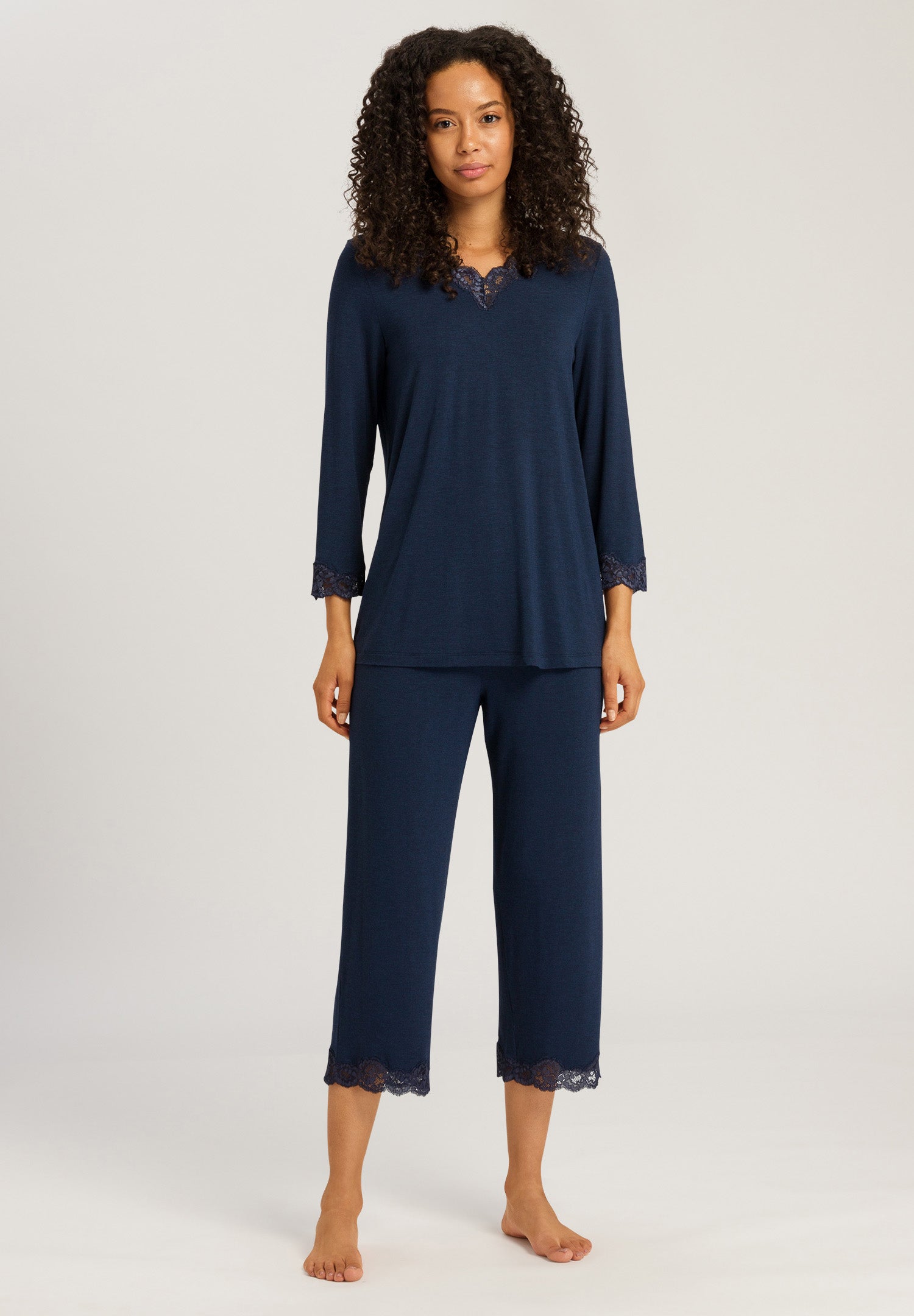 74952 Natural Elegance 3/4 SLV PAJAMA - 1610 Deep Navy