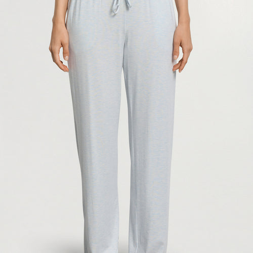 Natural Elegance Drawstring Lounge Pants | Watery Blue Melange 74953-3081