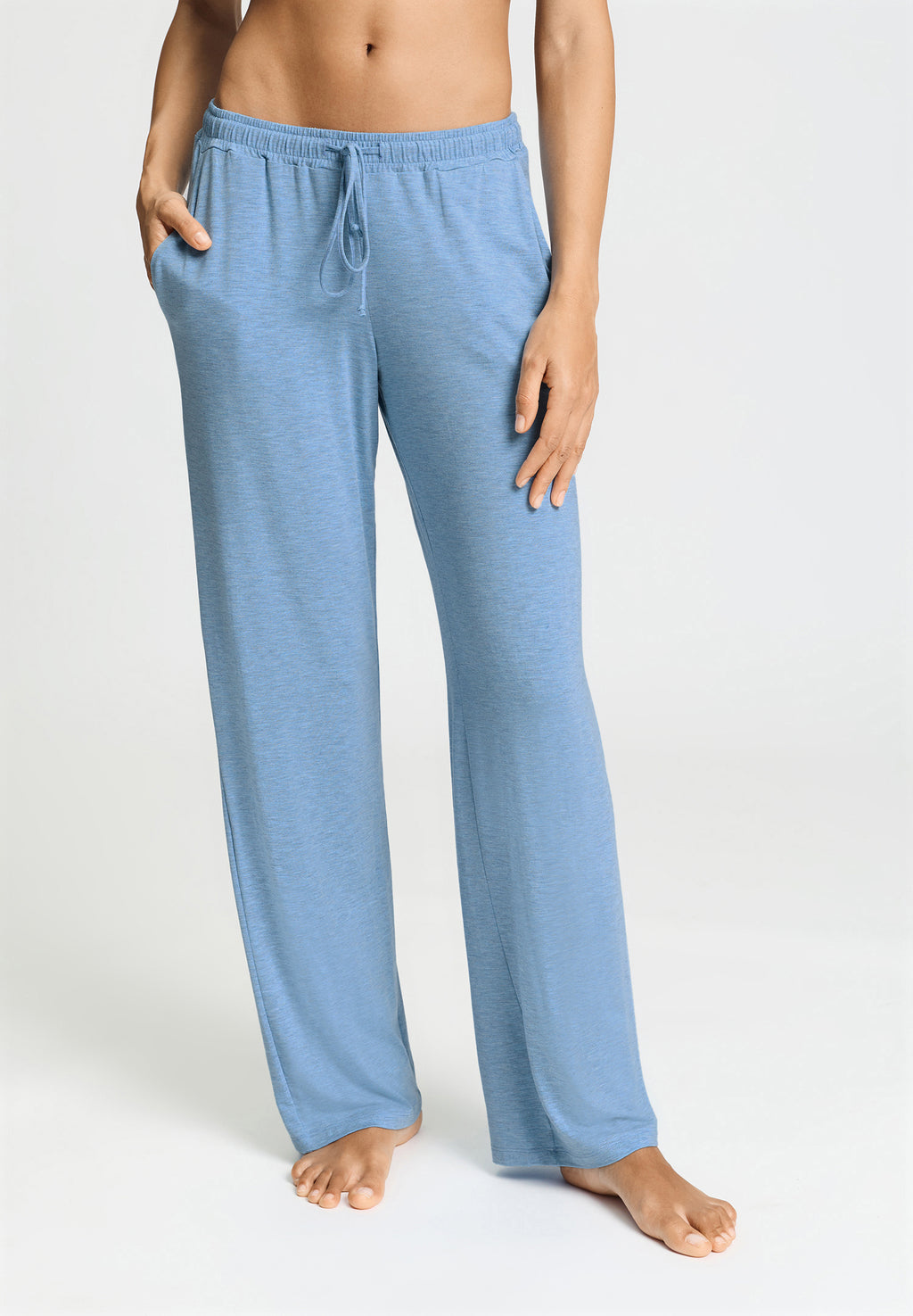 Natural Elegance Drawstring Lounge Pants | Bluebird Melange 74953-3160