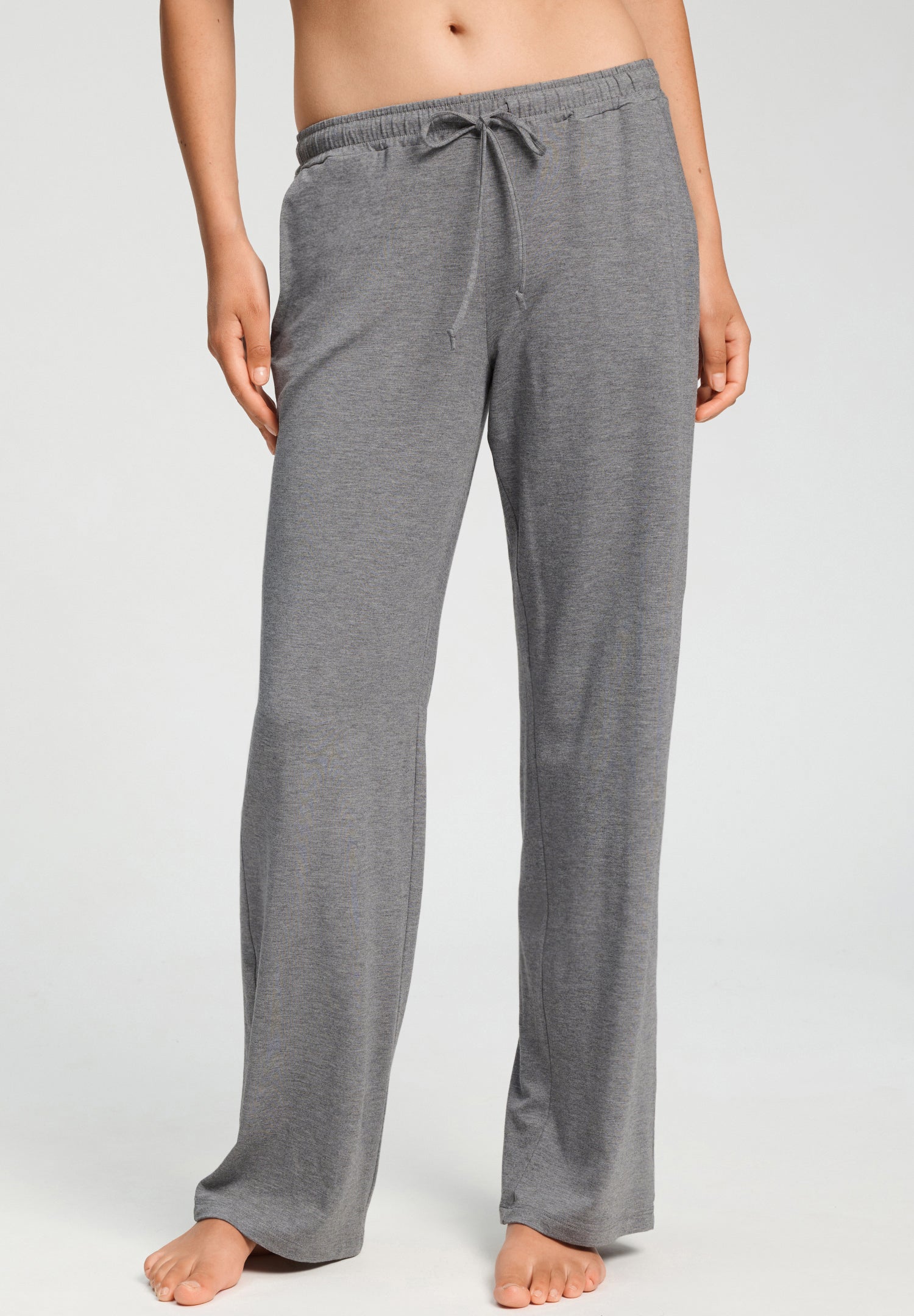 Natural Elegance Drawstring Lounge Pants | Stone Melange 74953-3169