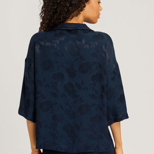 74958 Valene 3/4 Sleeve Shirt - 2394 Blueberry Flowers