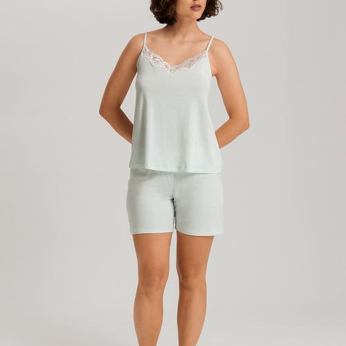 Natural Elegance Spaghetti Camisole Short Pajama Set | Vapor Melange 74962-3011