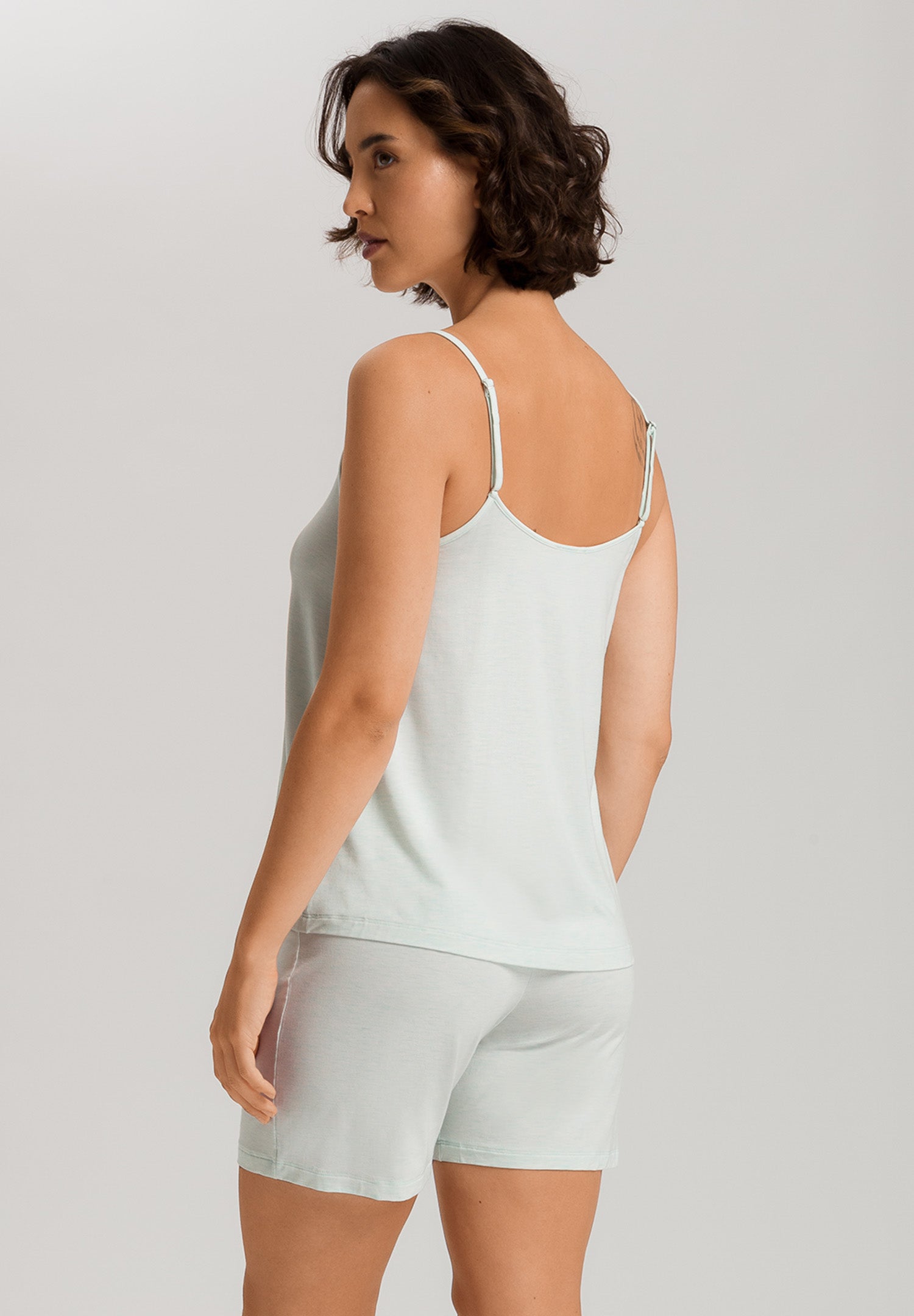 Natural Elegance Spaghetti Camisole Short Pajama Set | Vapor Melange 74962-3011