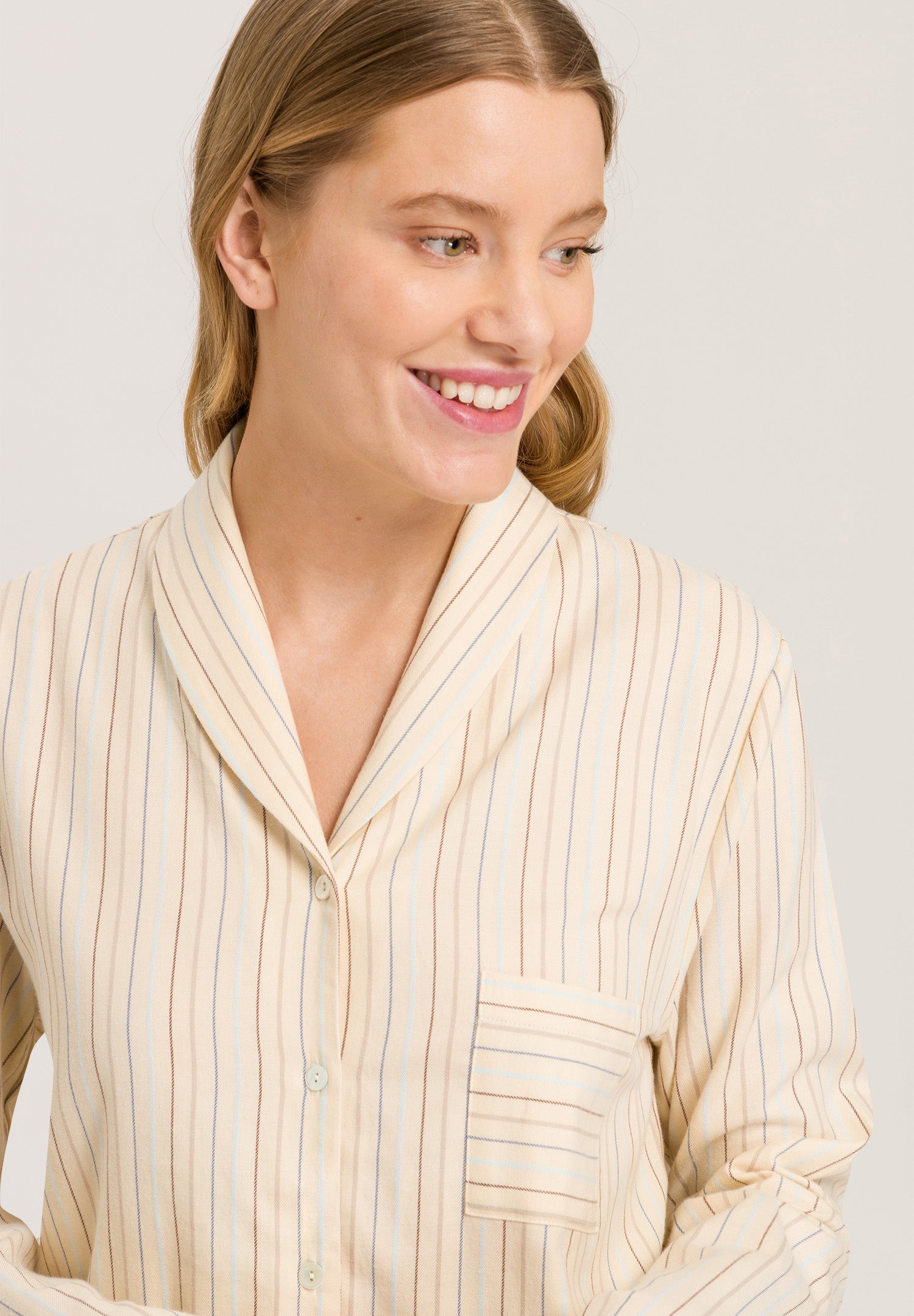 74967 Loungy Nights L/Slv Shirt - 2395 Multicolor Stripe