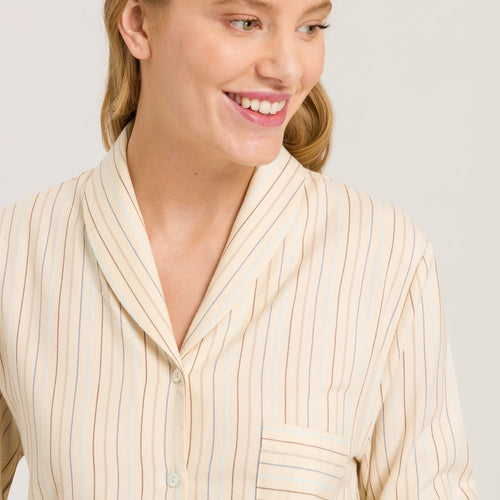 74967 Loungy Nights L/Slv Shirt - 2395 Multicolor Stripe