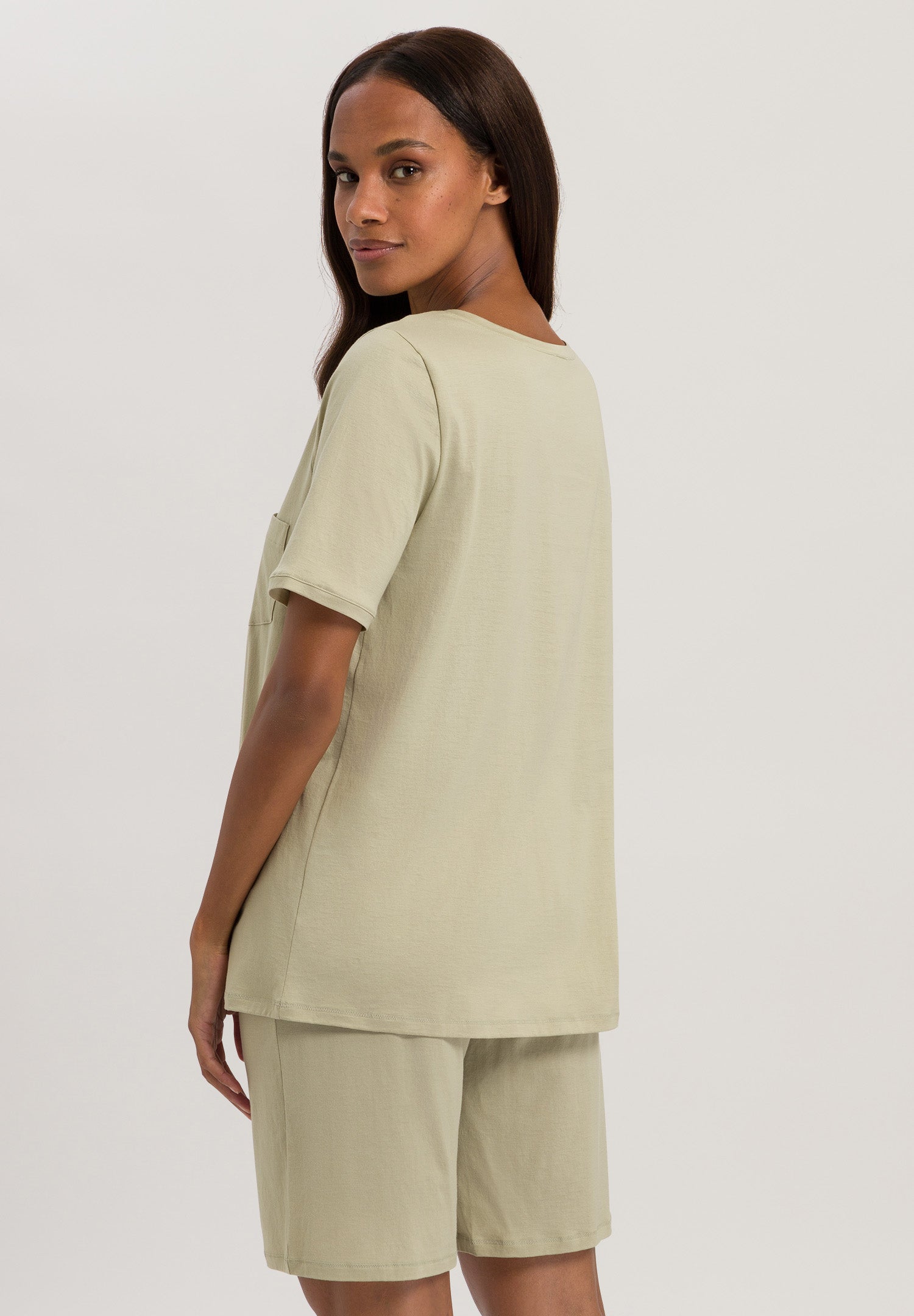 74968 S/Slv Short Pajama - 2720 Moss Green