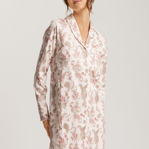 74970 Loungy Nights Long Sleeve Nightgown 90cm - 2869 Rose Paisley