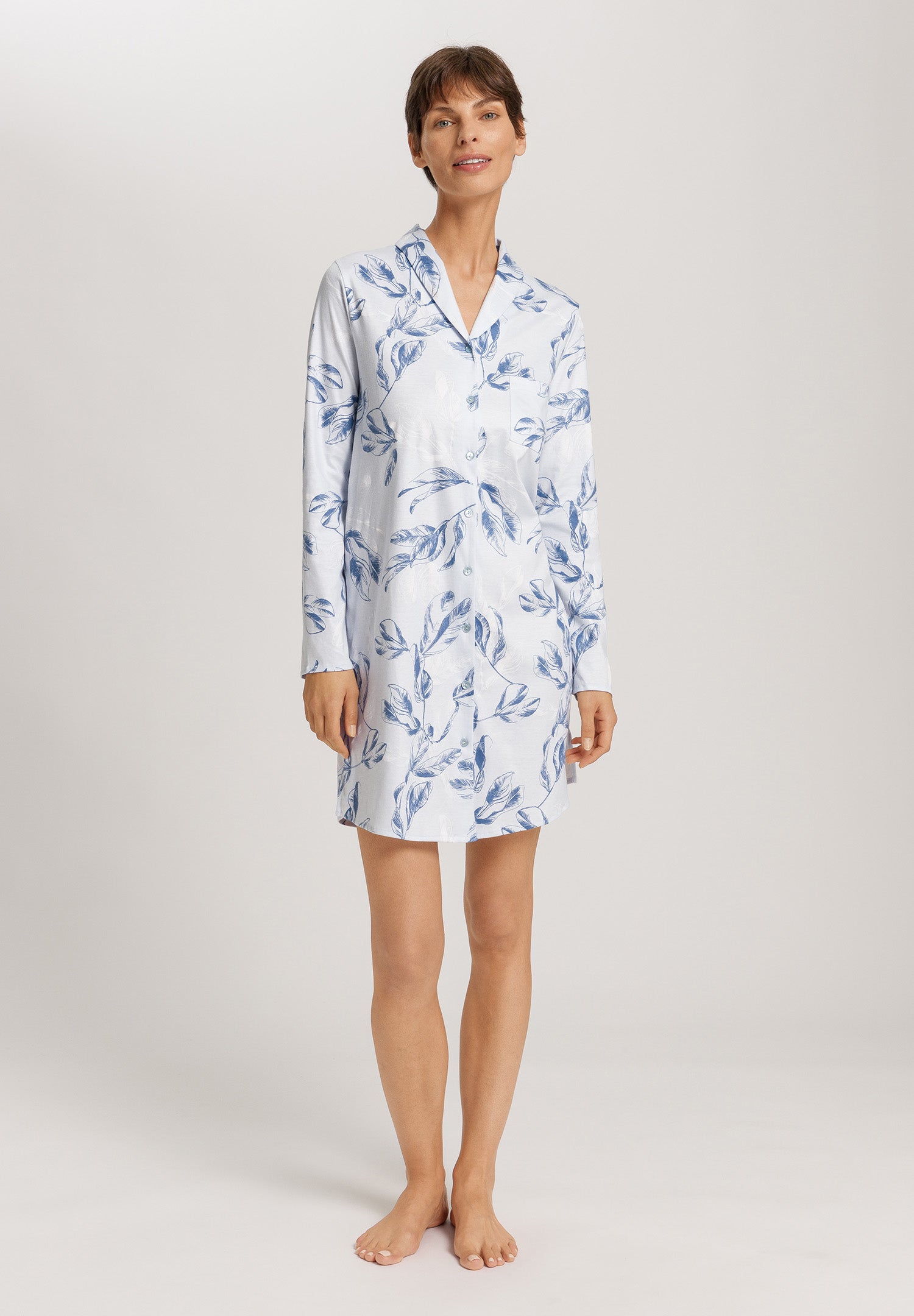 Loungy Nights Cotton Flannel Nightgown 90cm | Frosty Garden 74970-3052