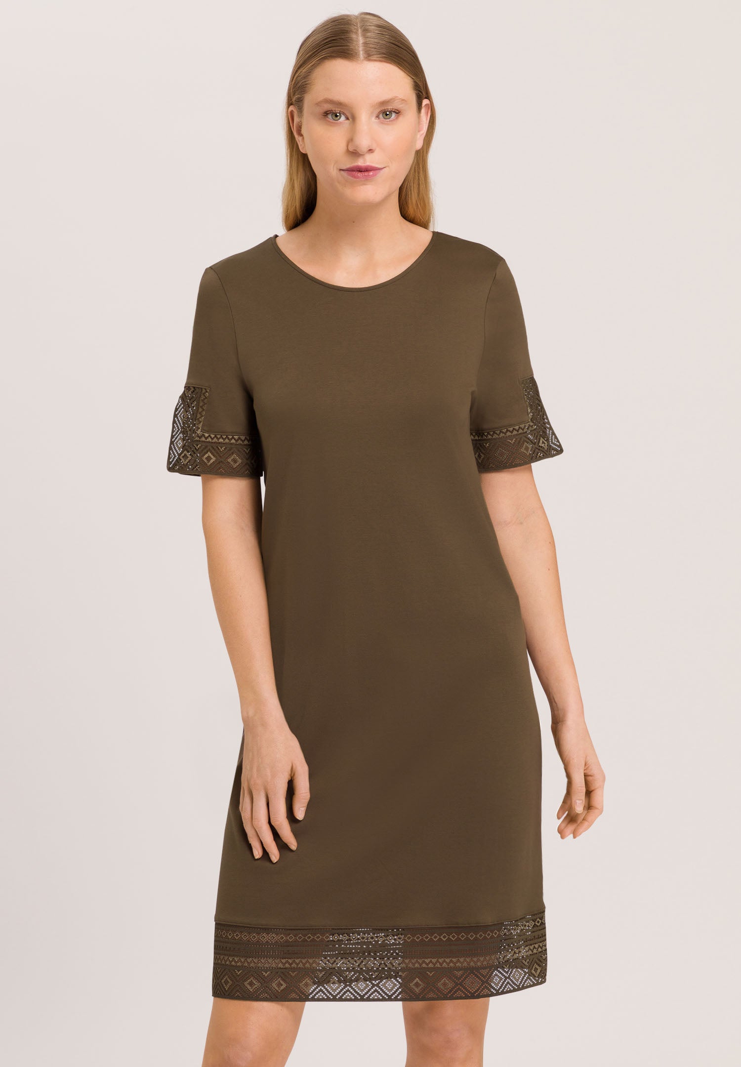 74980 Jona S/Slv Nightgown 100 Cm - 1775 Olive