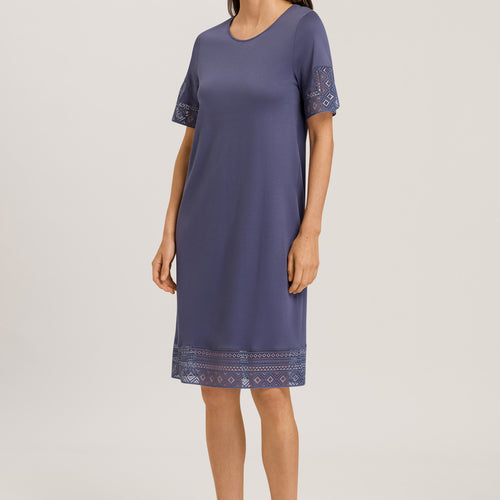 74980 Jona S/Slv Nightgown 100 Cm - 2602 Nightshade