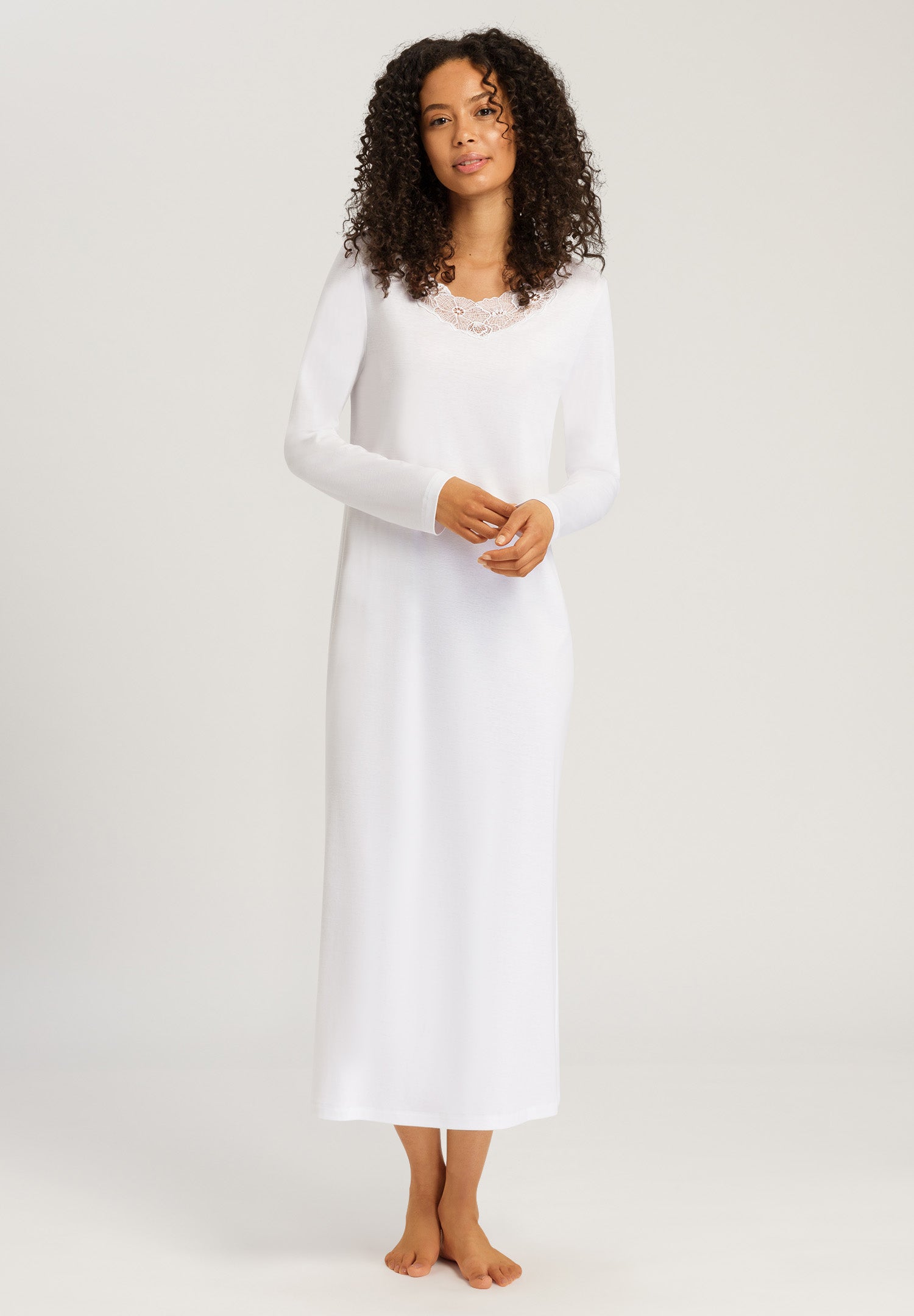 74997 Naila L/Slv Nightgown 130cm - 101 White