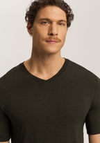 Casuals Soft V-Neck T-Shirt | Earthy Ink Melange 75035-3044