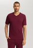 Casuals Soft V-Neck T-Shirt | Carbernet Melange 75035-3045
