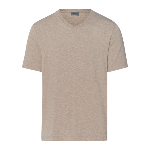 Casuals Soft V-Neck T-Shirt | Hazelnut Melange 75035-3115