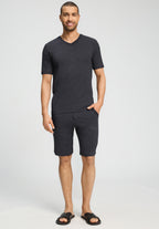 Casuals Soft V-Neck T-Shirt | Charcoal Melange 75035-3132