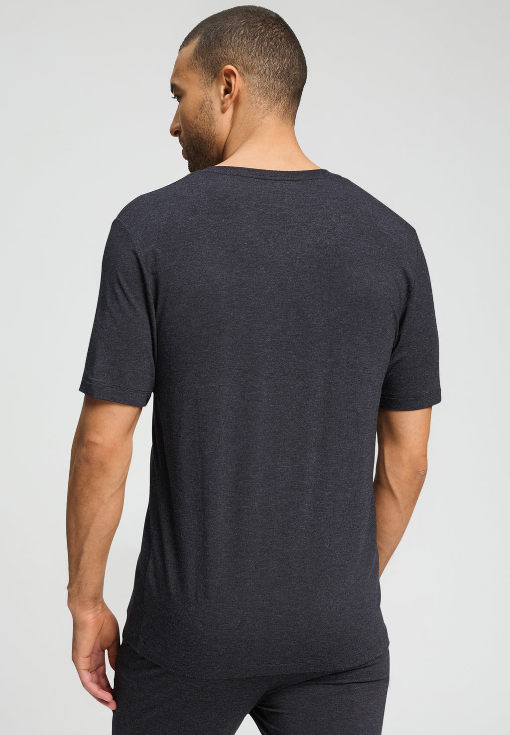 Casuals Soft V-Neck T-Shirt | Charcoal Melange 75035-3132