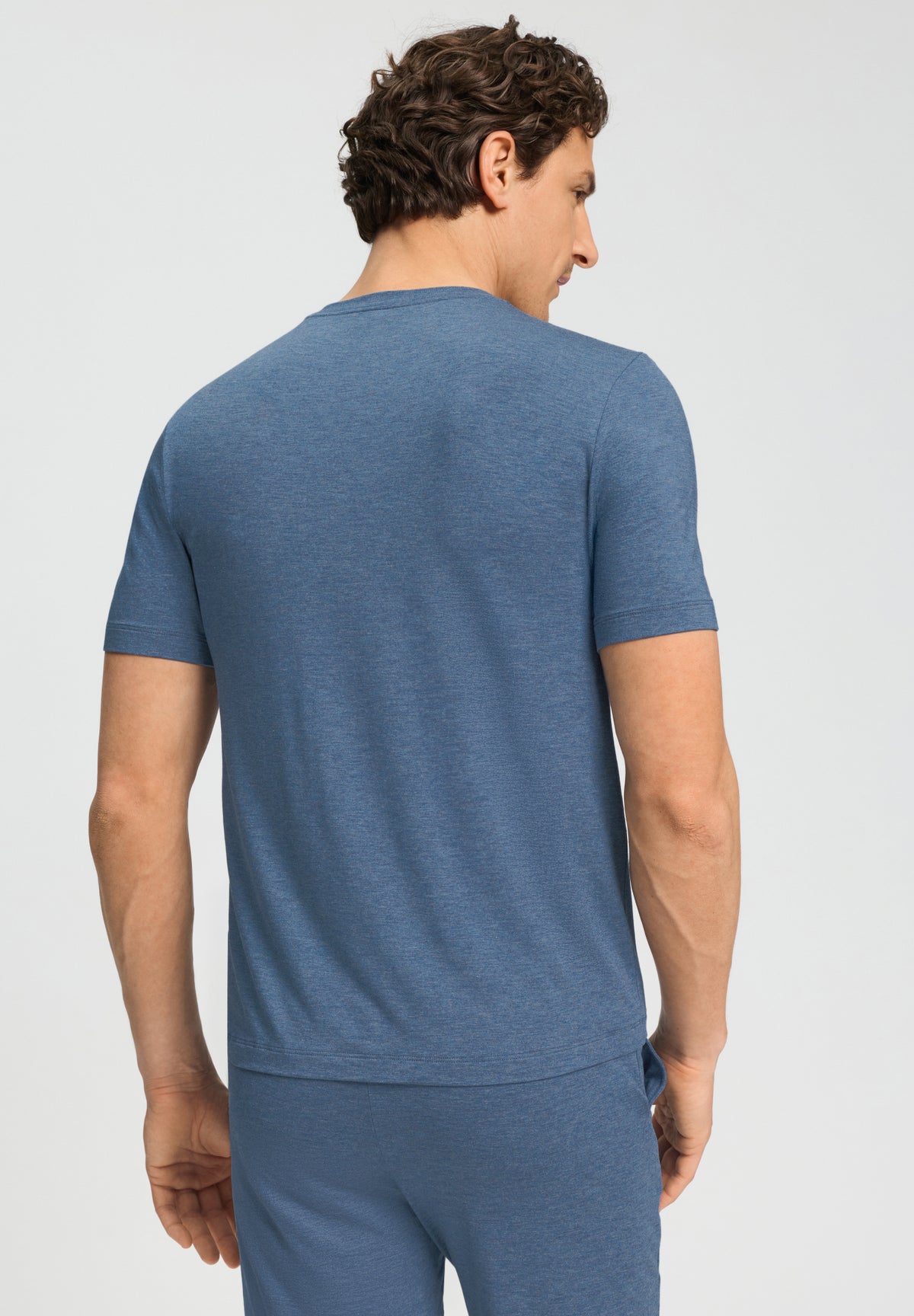 Casuals Soft V-Neck T-Shirt | Tanzanite Melange 75035-3133