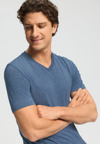 Casuals Soft V-Neck T-Shirt | Tanzanite Melange 75035-3133