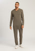 75036 Casuals L/Slv Shirt V-Neck - 1267 Dark Elmwood Melange